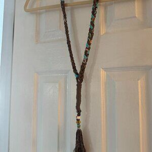 Johnny Was woven fabric necklace